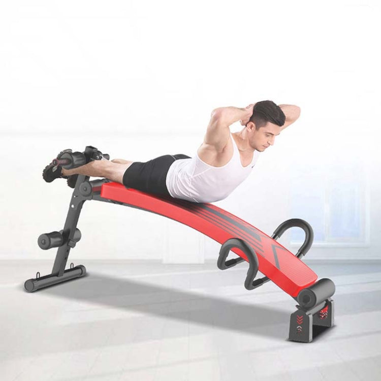 Foldable Sit-up Board For Household Multifunctional Abdomen, Specification: 177-1 Black Rubber Cotton