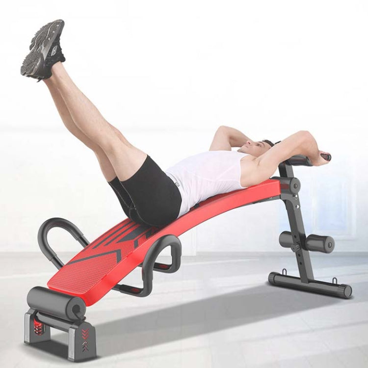 Foldable Sit-up Board For Household Multifunctional Abdomen, Specification: 177-1 Black Rubber Cotton