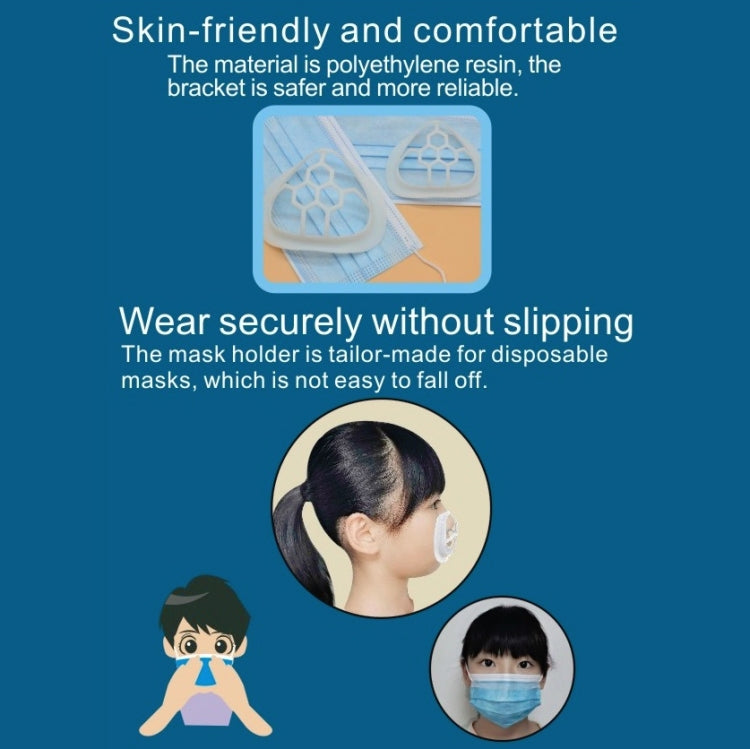 30 PCS Children Masks Anti-stuffy Breathable Inner Support Masks Replaceable & Washable Support Frame