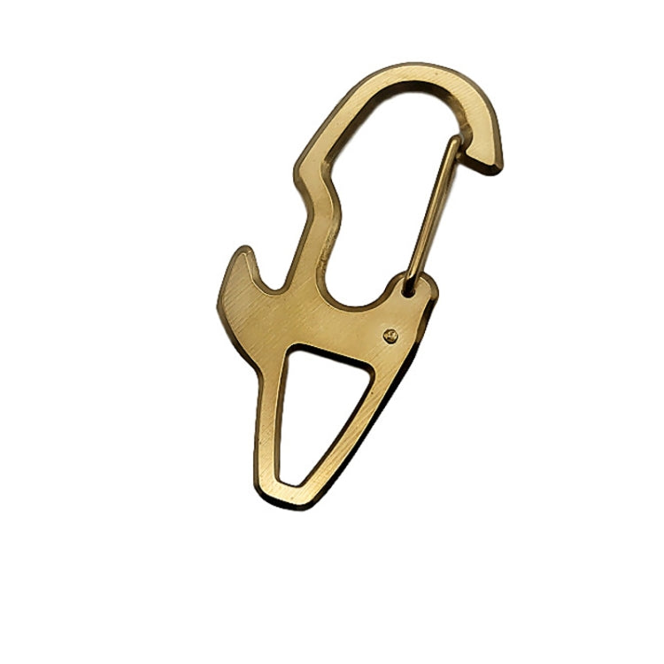 2 PCS Hanging Buckle Multi-function Carabiner Stainless Steel Guick-hanging Protective Door Keychain Press Elevator Tool
