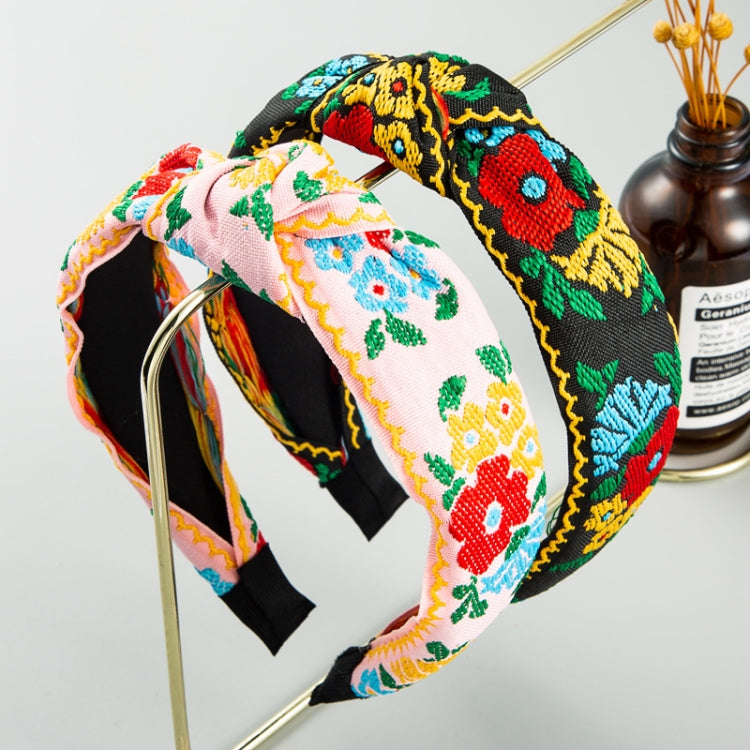 Ethnic Style Cloth Embroidery Flower Headband