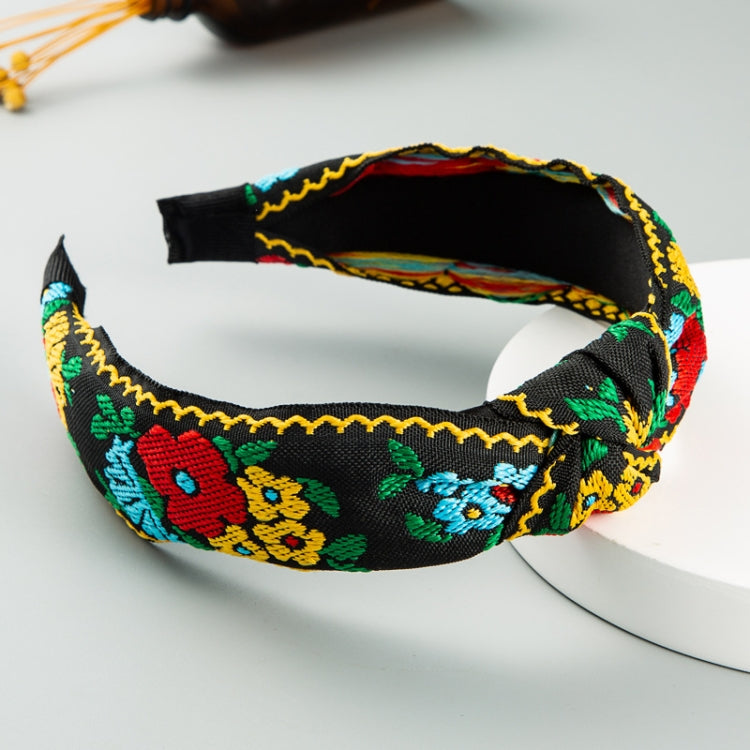 Ethnic Style Cloth Embroidery Flower Headband