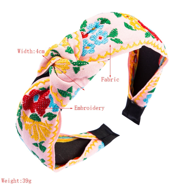 Ethnic Style Cloth Embroidery Flower Headband