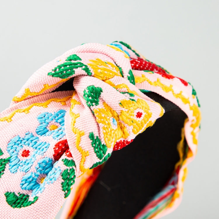 Ethnic Style Cloth Embroidery Flower Headband