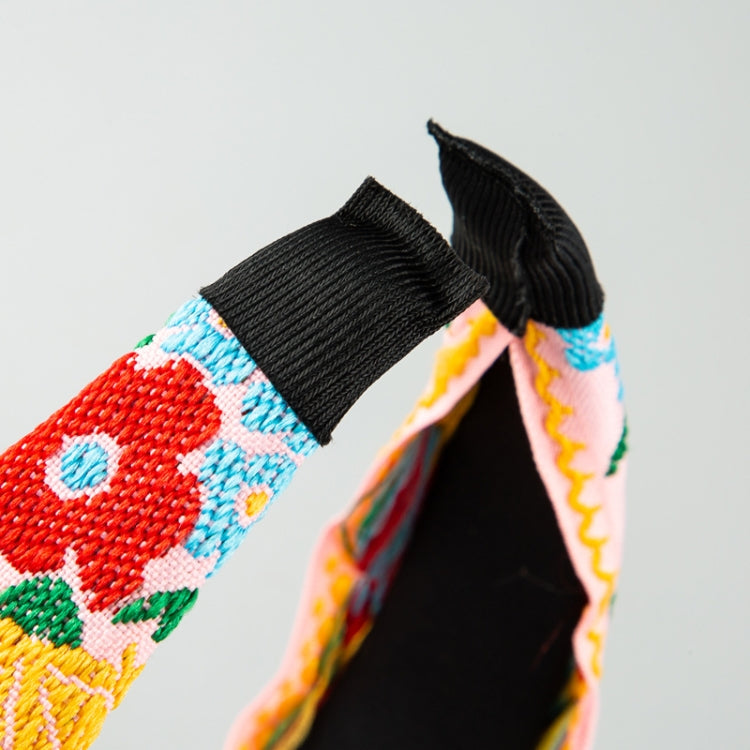 Ethnic Style Cloth Embroidery Flower Headband
