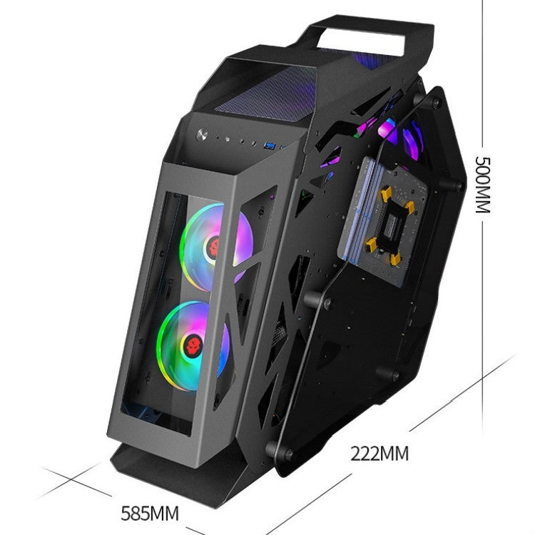 Computer Main Case Gaming Internet Cafe Computer Case, Colour: Little Coffee Pink