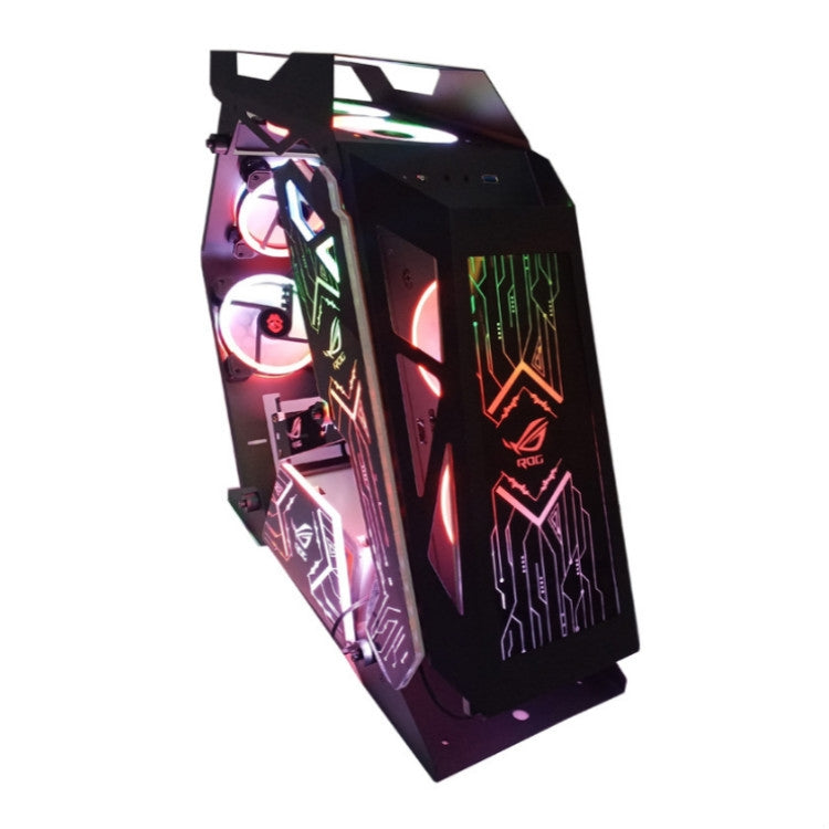 Computer Main Case Gaming Internet Cafe Computer Case, Colour: Small Coffee White