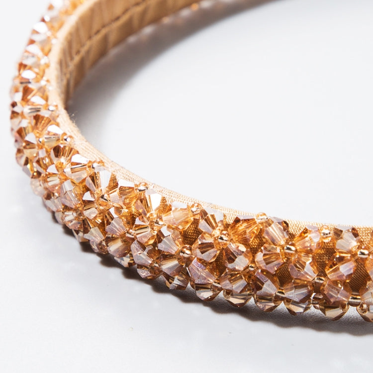 2 PCS Handmade Fine-edged Fabric Headband Crystal Headband