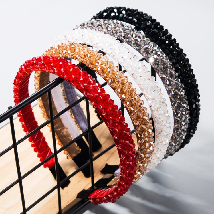 2 PCS Handmade Fine-edged Fabric Headband Crystal Headband