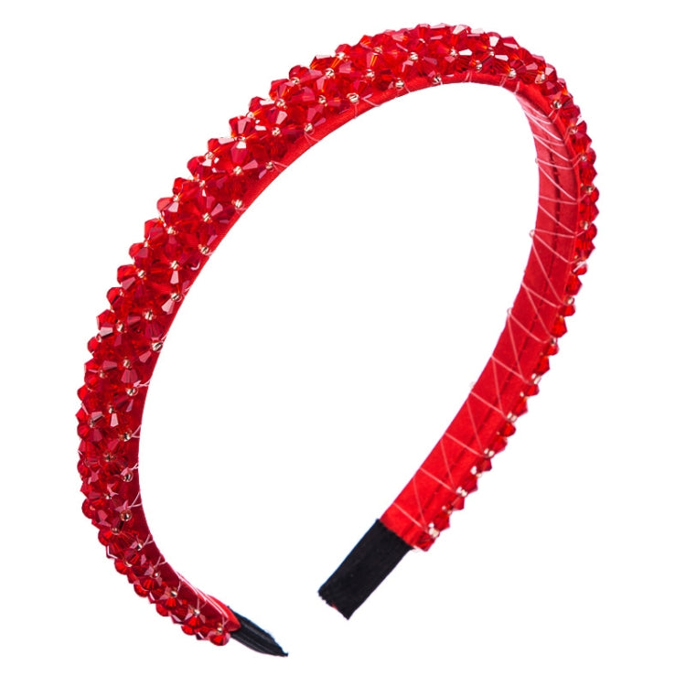 2 PCS Handmade Fine-edged Fabric Headband Crystal Headband