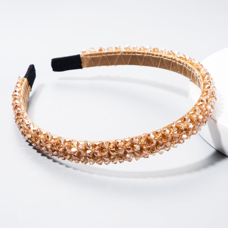 2 PCS Handmade Fine-edged Fabric Headband Crystal Headband