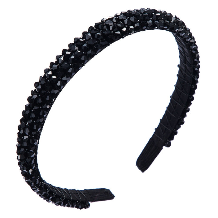 2 PCS Handmade Fine-edged Fabric Headband Crystal Headband