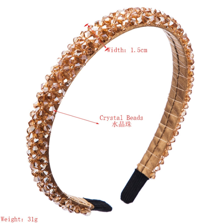 2 PCS Handmade Fine-edged Fabric Headband Crystal Headband