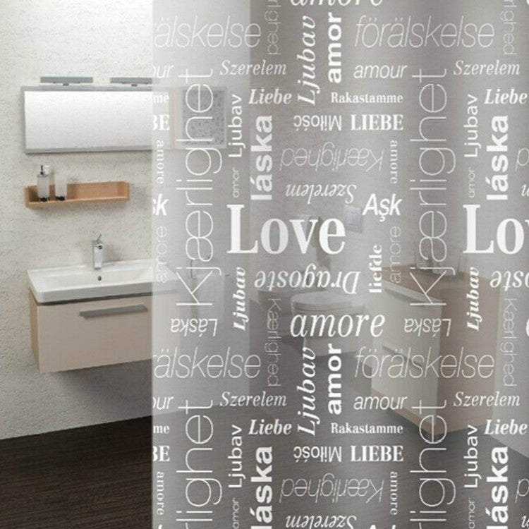 PEVA Printing Thick Waterproof Translucent Shower Curtain, Specification: 180x180cm