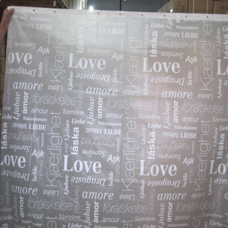 PEVA Printing Thick Waterproof Translucent Shower Curtain, Specification: 180x180cm