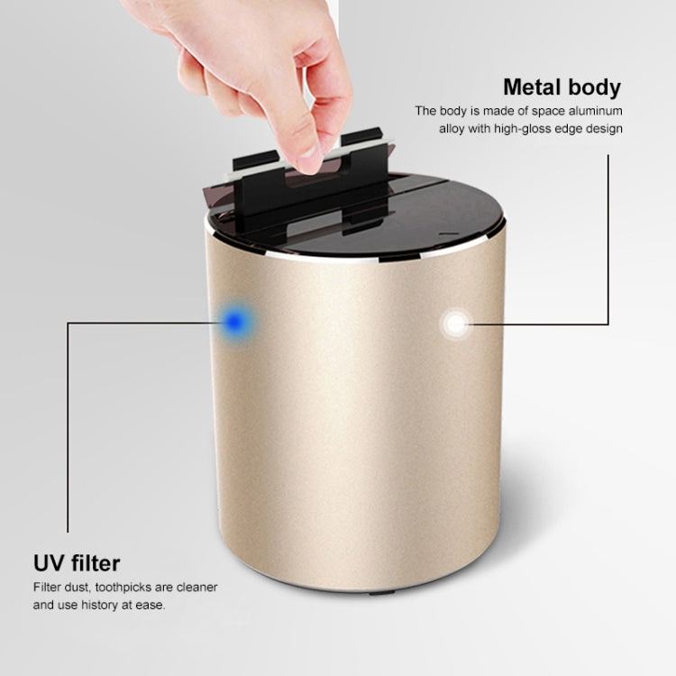 Intelligent Induction Infrared Ultraviolet Disinfection Toothpick Box Automatic Metal Toothpick Holder