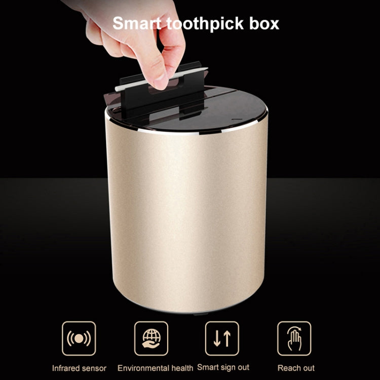 Intelligent Induction Infrared Ultraviolet Disinfection Toothpick Box Automatic Metal Toothpick Holder