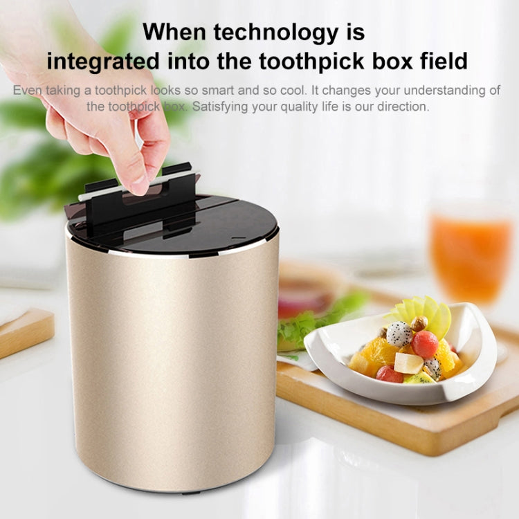 Intelligent Induction Infrared Ultraviolet Disinfection Toothpick Box Automatic Metal Toothpick Holder