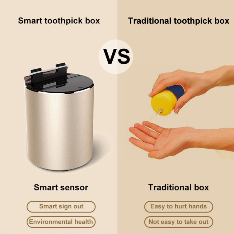 Intelligent Induction Infrared Ultraviolet Disinfection Toothpick Box Automatic Metal Toothpick Holder