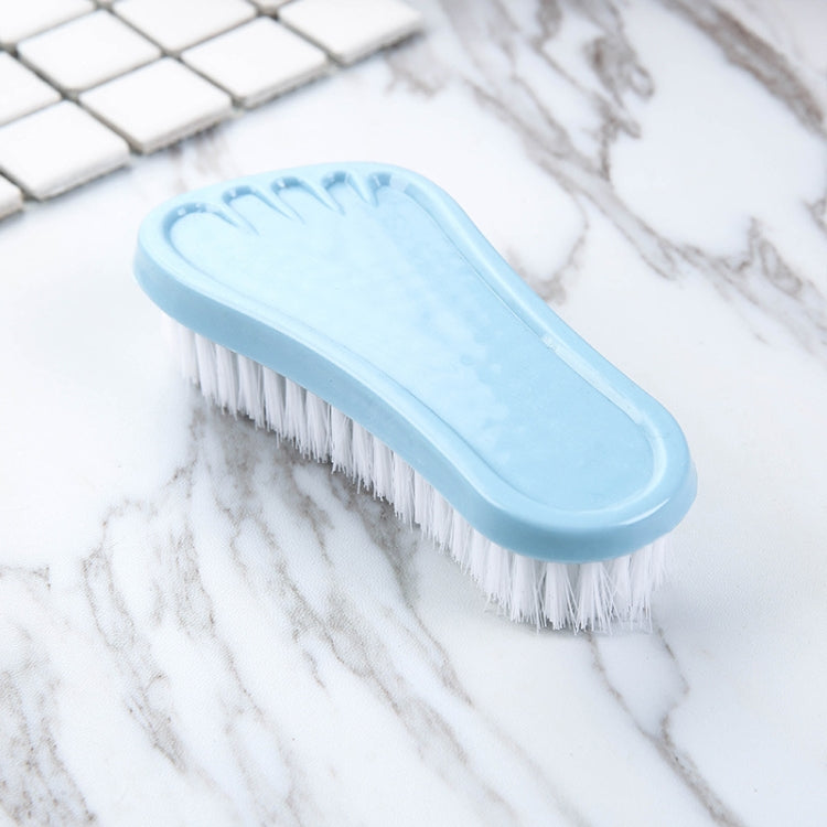 20 PCS Foot Shape Laundry Brush With Soft Bristles Multifunctional Household Cleaning Brush Random Colour