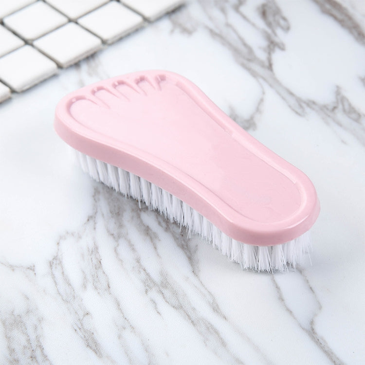 20 PCS Foot Shape Laundry Brush With Soft Bristles Multifunctional Household Cleaning Brush Random Colour