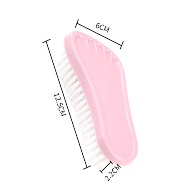 20 PCS Foot Shape Laundry Brush With Soft Bristles Multifunctional Household Cleaning Brush Random Colour