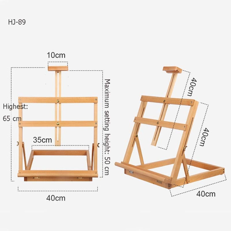 Horizontal Desktop Wooden Easel Sketch Exhibition Easel, Specification: Beech 35x33x48cm
