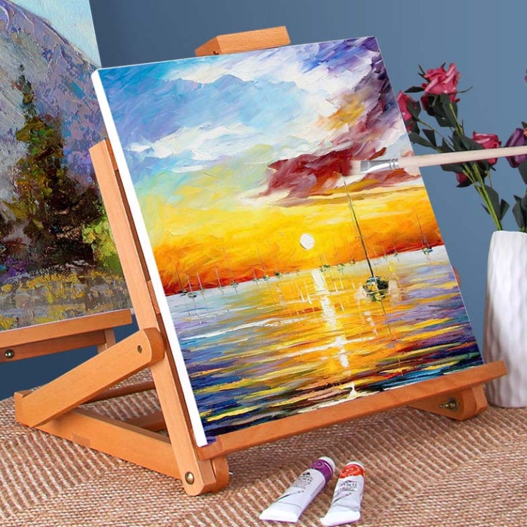 Horizontal Desktop Wooden Easel Sketch Exhibition Easel, Specification: Yellow Pine 35x33x48cm