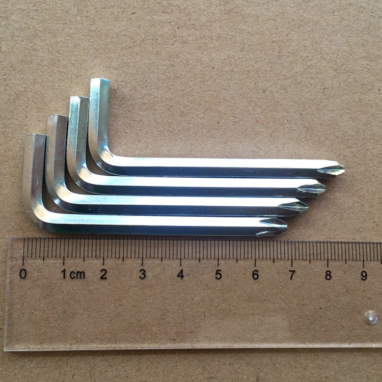 100 PCS Screwdriver Hexagonal Hexagonal Wrench Scooter Repair Tools Cross Bit, Specification:4mm, Material:45 Steel