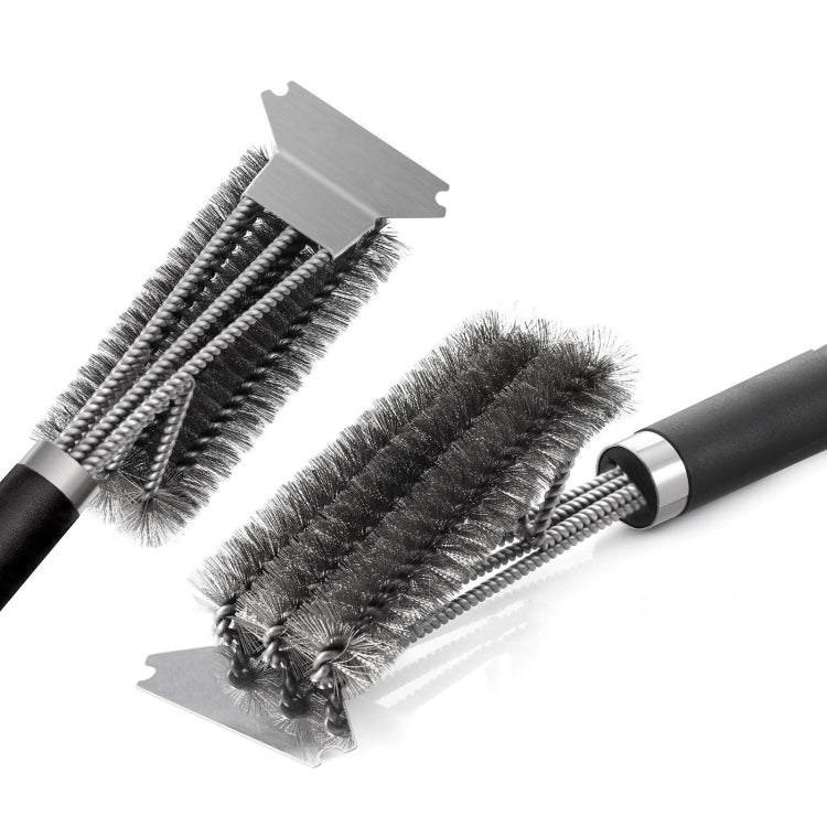 2 PCS Wire Stainless Steel Spring Barbecue Brush Barbecue Cleaning Brush Wire Brush BBQ Tool