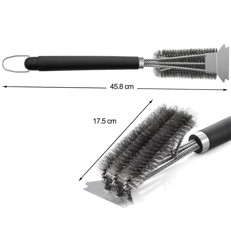 2 PCS Wire Stainless Steel Spring Barbecue Brush Barbecue Cleaning Brush Wire Brush BBQ Tool