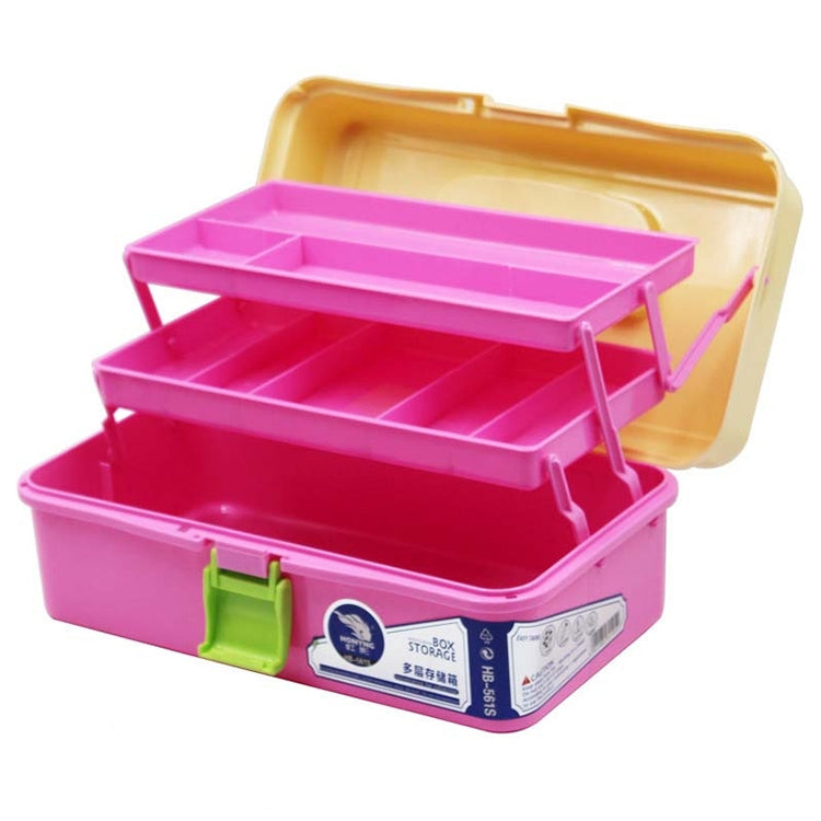 Large Three-layer Thickened Art Tool Box Gouache Paint Storage Box
