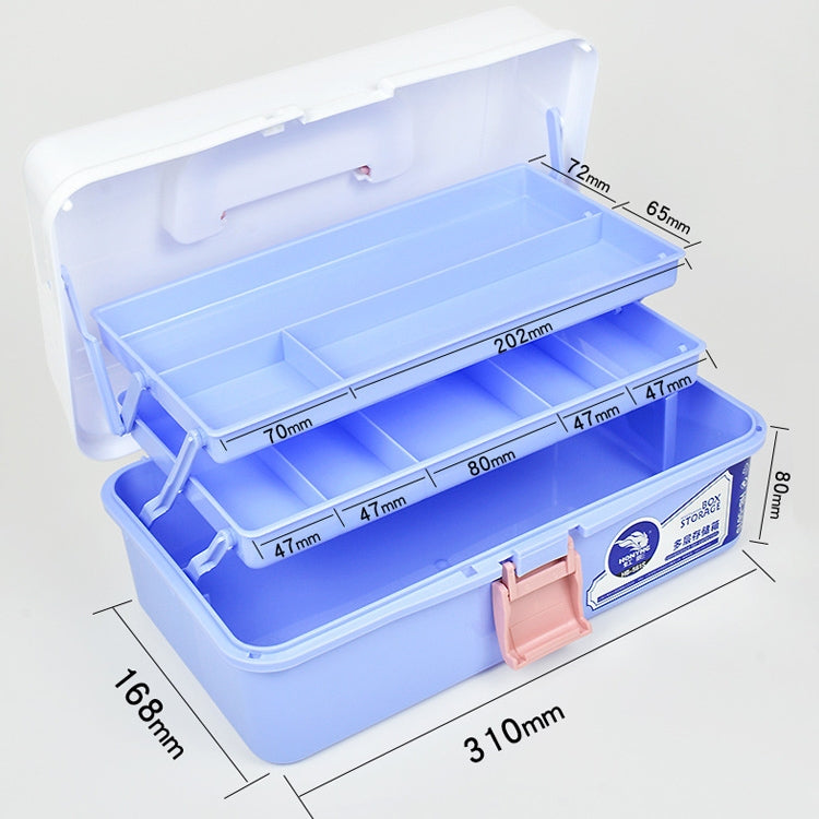 Large Three-layer Thickened Art Tool Box Gouache Paint Storage Box