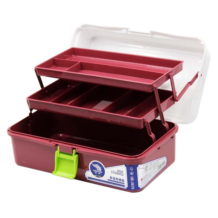 Large Three-layer Thickened Art Tool Box Gouache Paint Storage Box