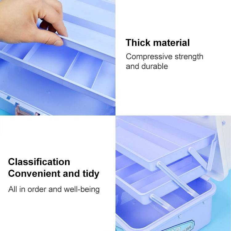 Large Three-layer Thickened Art Tool Box Gouache Paint Storage Box