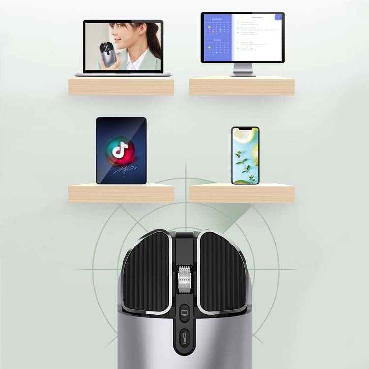 M203 2.4Ghz 5 Buttons 1600DPI Wireless Optical Mouse Computer Notebook Office Home Silent Mouse, Style:2.4G+Bluetooth