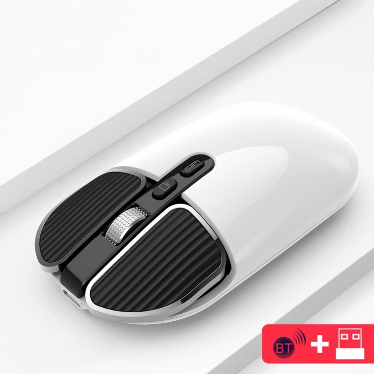 M203 2.4Ghz 5 Buttons 1600DPI Wireless Optical Mouse Computer Notebook Office Home Silent Mouse, Style:2.4G+Bluetooth