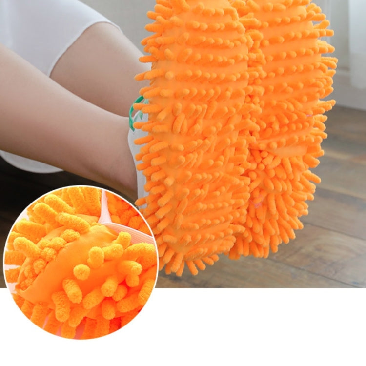 12 PCS Chenille Lazy Mopping Shoe Cover Clean Floor Removable and Washable Mop Random Color