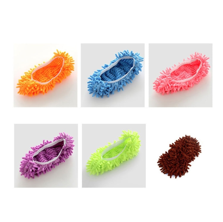 12 PCS Chenille Lazy Mopping Shoe Cover Clean Floor Removable and Washable Mop Random Color