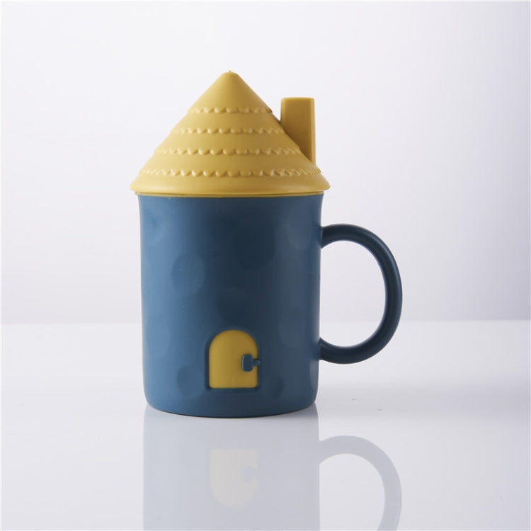 3 PCS Children Creative Small House Mouth Cup with Lid Dustproof Student Dormitory Drinking Cup Home Couple Cup