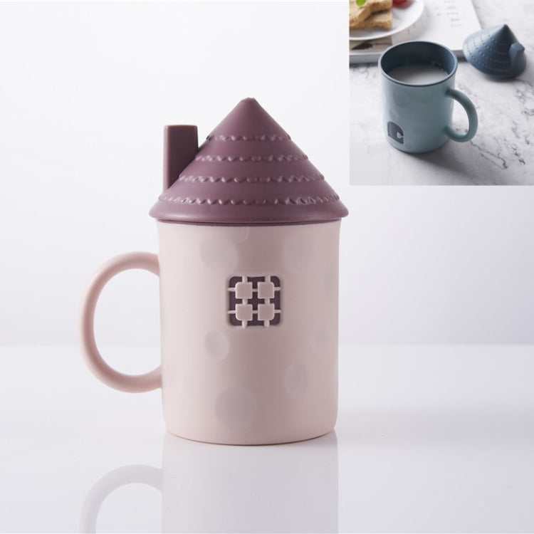 3 PCS Children Creative Small House Mouth Cup with Lid Dustproof Student Dormitory Drinking Cup Home Couple Cup
