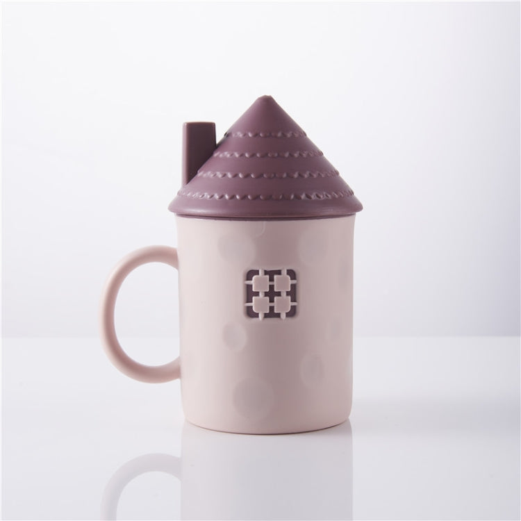3 PCS Children Creative Small House Mouth Cup with Lid Dustproof Student Dormitory Drinking Cup Home Couple Cup