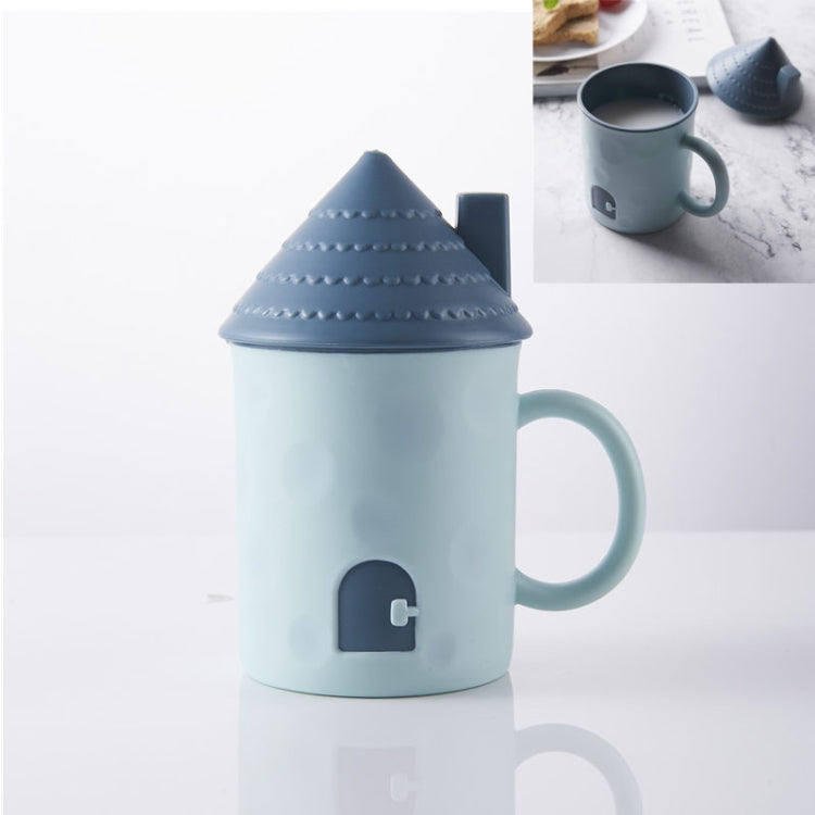 3 PCS Children Creative Small House Mouth Cup with Lid Dustproof Student Dormitory Drinking Cup Home Couple Cup