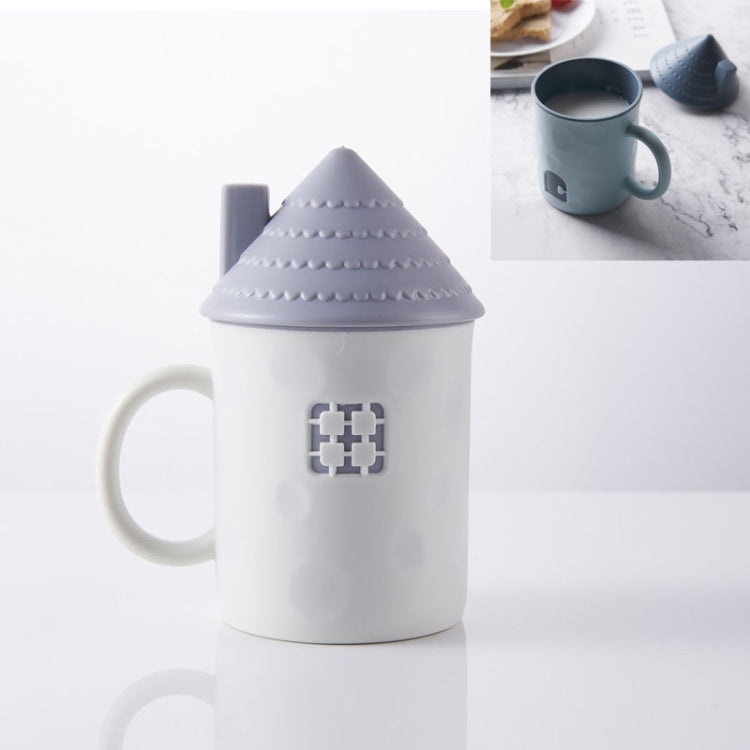 3 PCS Children Creative Small House Mouth Cup with Lid Dustproof Student Dormitory Drinking Cup Home Couple Cup
