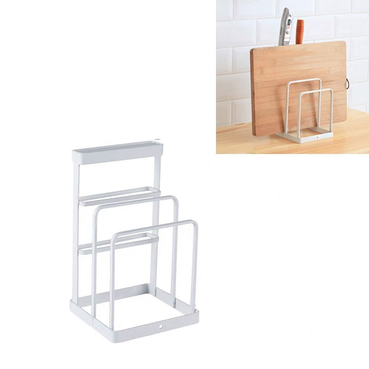 Kitchen Iron Shelf Vertical Knife Cutting Board Rack