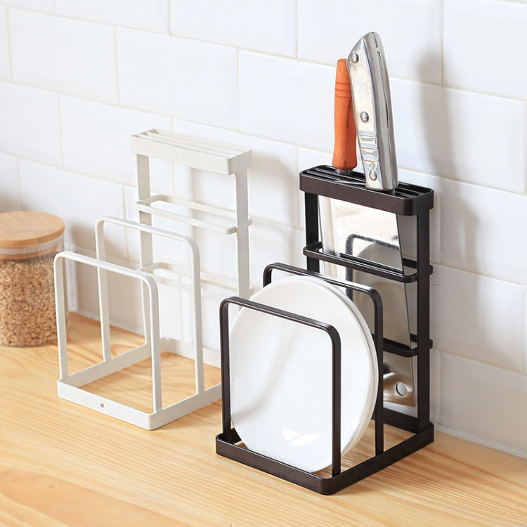 Kitchen Iron Shelf Vertical Knife Cutting Board Rack