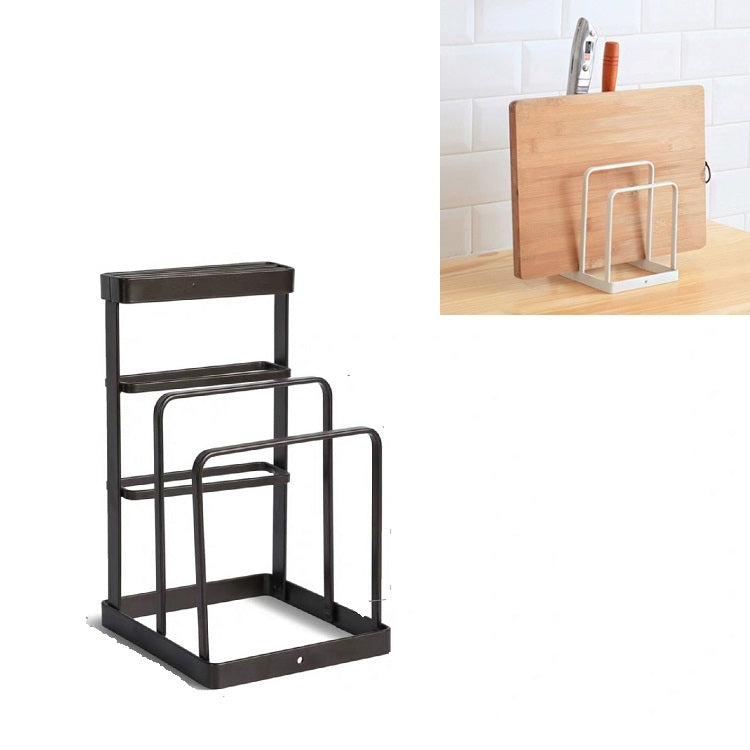 Kitchen Iron Shelf Vertical Knife Cutting Board Rack
