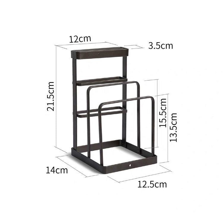 Kitchen Iron Shelf Vertical Knife Cutting Board Rack