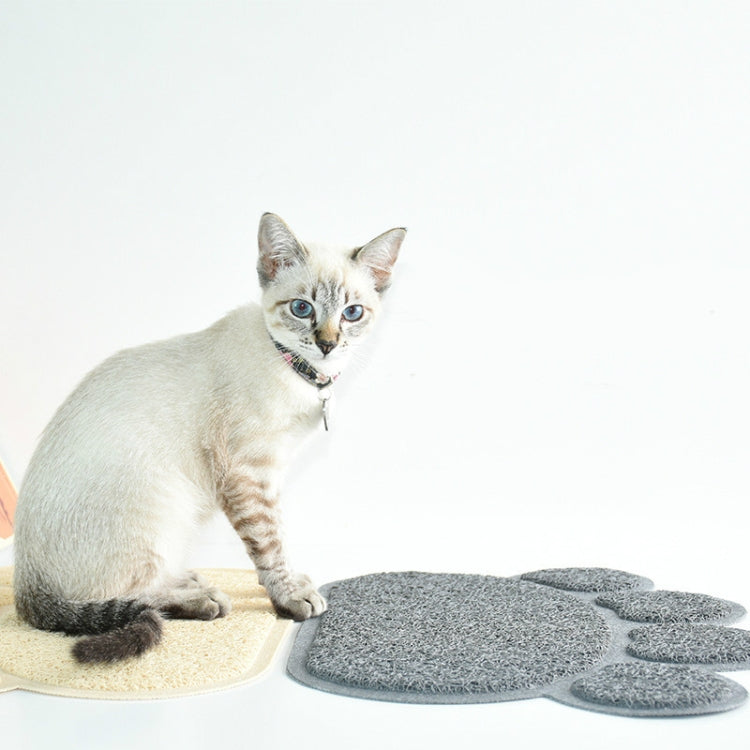 2 PCS PVC Claw Shaped Cat Litter Mat Pet Placemat Anti-skid Floor Large Mat Pet Supplies