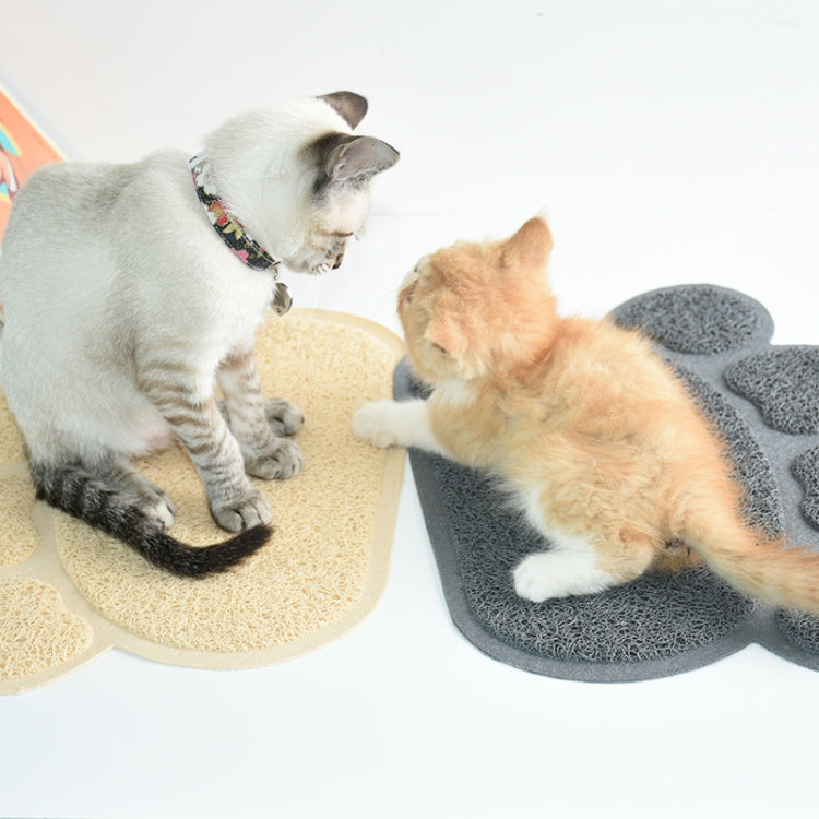 2 PCS PVC Claw Shaped Cat Litter Mat Pet Placemat Anti-skid Floor Large Mat Pet Supplies
